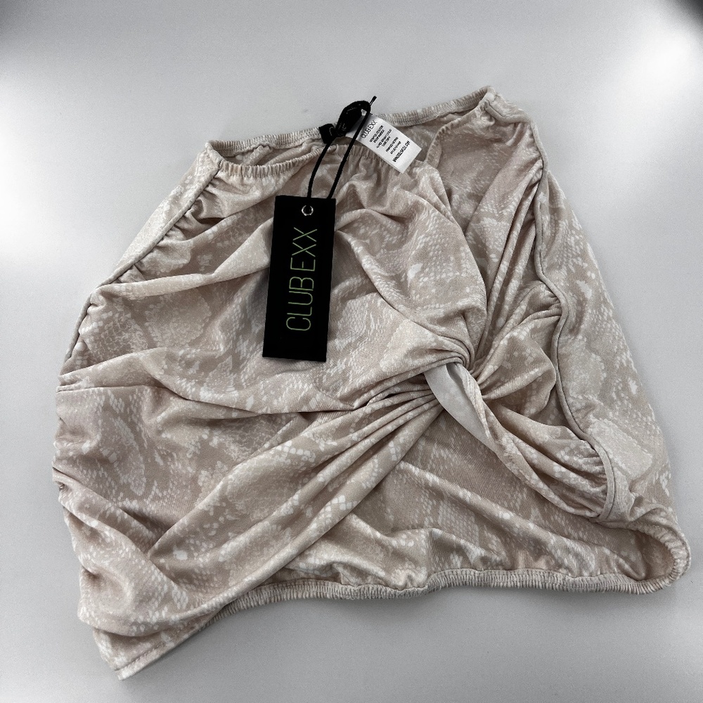 Club Exxx Skirt (taupe snakeskin print)